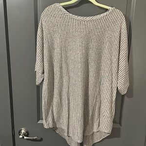 Brown/Beige Knit Top
